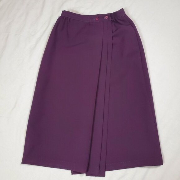 Clyde Vintage pleated purple wrap skirt size XS - Picture 2 of 4